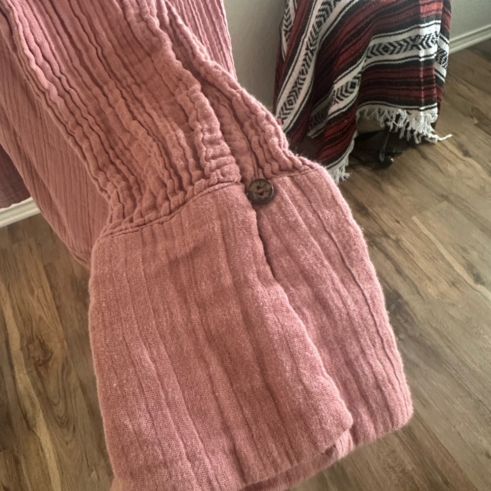Free People Dusty Rose The Voyager Shirtdress - Picture 5 of 7